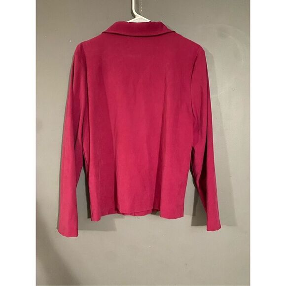 Briggs New York Women Lightweight Button Up Barbie Pink Shacket Size Small - Picture 4 of 4